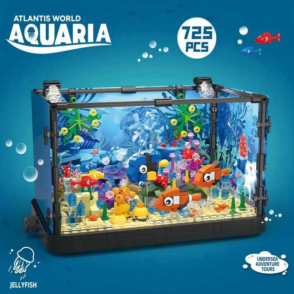  Ocean Aquarium Blocks | Turtle Included | Toylandeu™ 