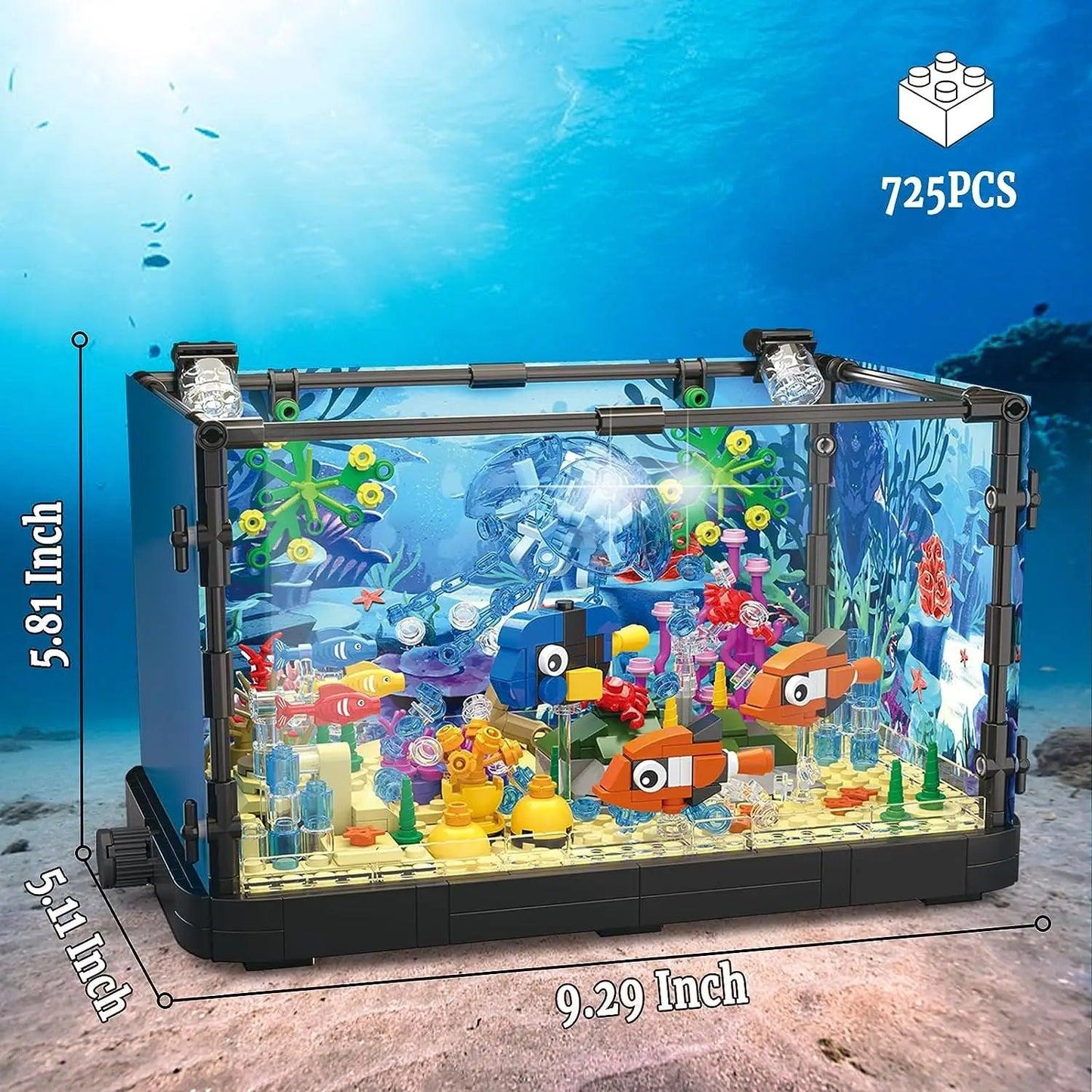  Ocean Aquarium Blocks | Turtle Included | Toylandeu™ 