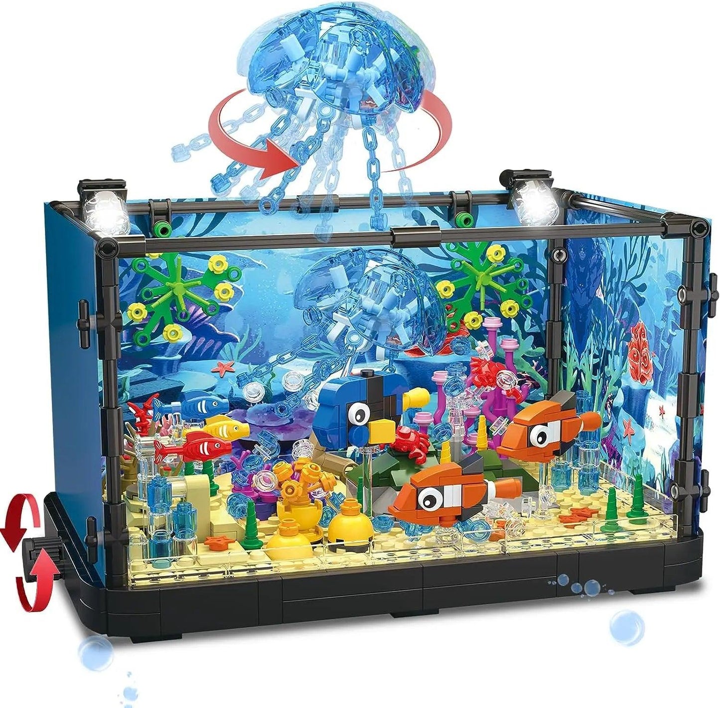  Ocean Aquarium Blocks | Turtle Included | Toylandeu™ 