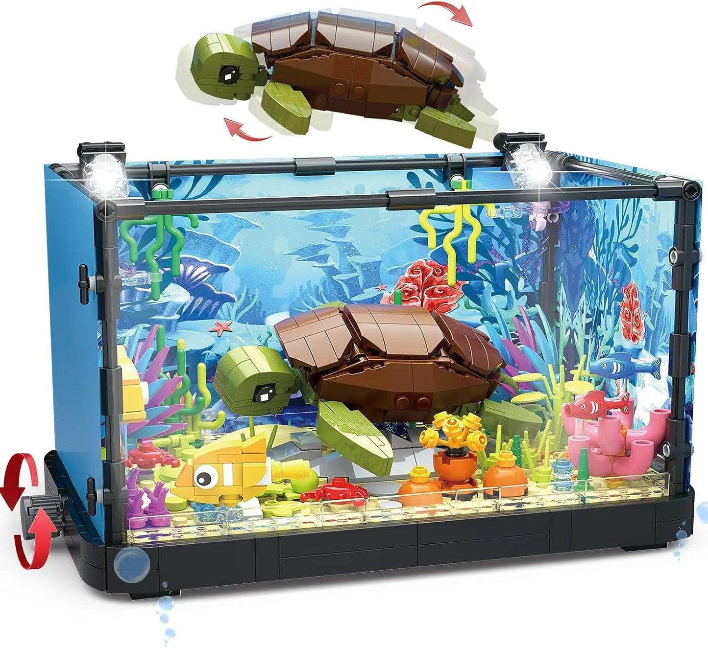  Ocean Aquarium Blocks | Turtle Included | Toylandeu™ 