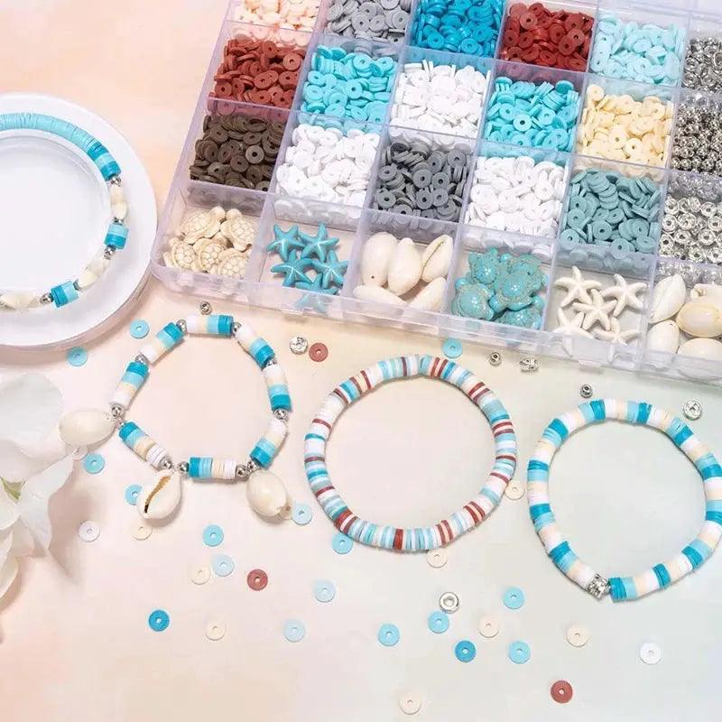  Ocean Beach Friendship Bracelet Kit Durable Clay Beads -  ToylandEU™