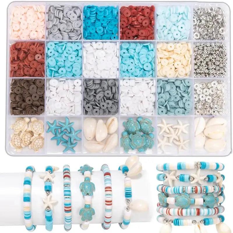  Ocean Beach Friendship Bracelet Kit Durable Clay Beads -  ToylandEU™