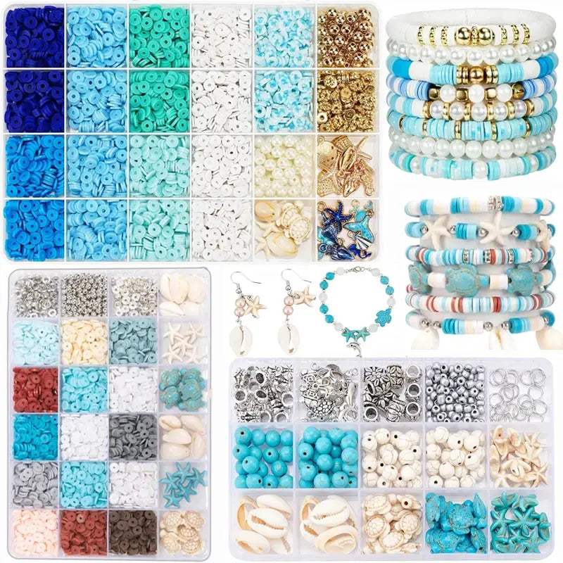 Ocean Beach Friendship Bracelet Kit With Clay Beads - ToylandEU