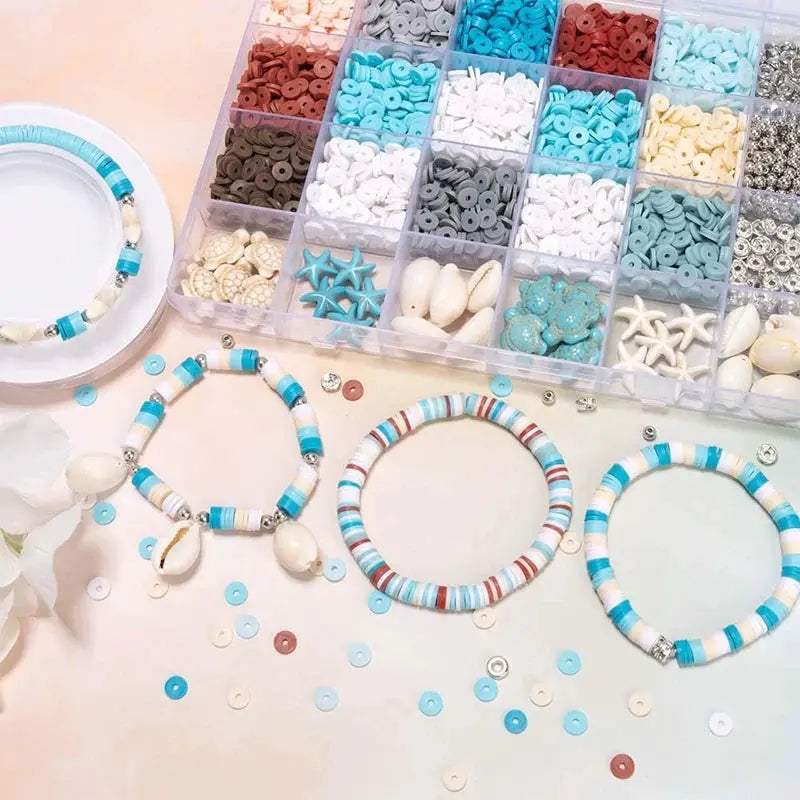 Ocean Beach Friendship Bracelet Kit With Clay Beads - ToylandEU