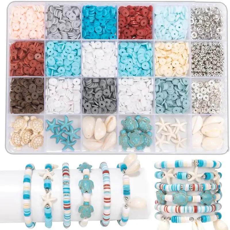 Ocean Beach Friendship Bracelet Kit With Clay Beads - ToylandEU