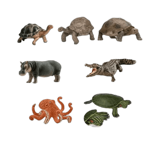  Ocean Creatures Action Figures Set - Turtle, Octopus & Crocodile Toys -  ToylandEU™