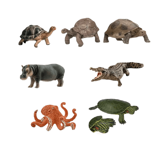Ocean Creatures Action Figures Set - Turtle, Octopus & Crocodile Toys - ToylandEU