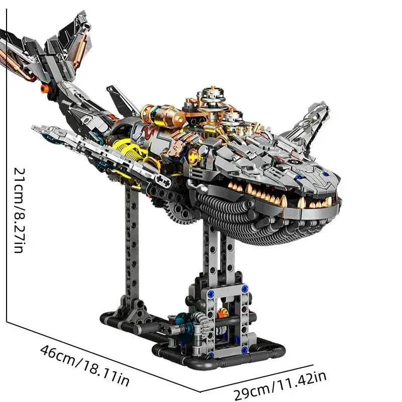 Ocean Life Mechanical Whale Blocks With Light Power Module - ToylandEU