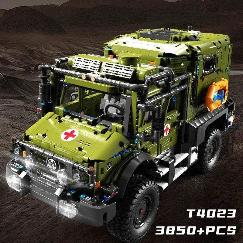 Off Road Ambulance Building Blocks With Realistic Steering - ToylandEU