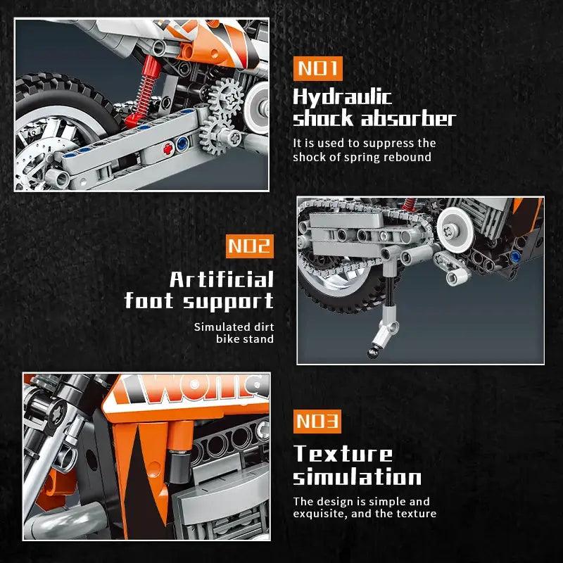  Off Road Motorcycle Building Block Set 434 Pieces Lego -  ToylandEU™