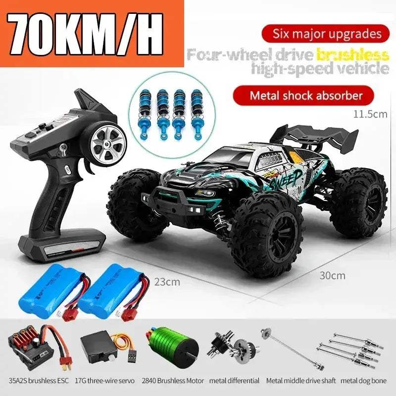 Off Road RC Car 4x4 Brushless High Speed 70KMH Performance - ToylandEU