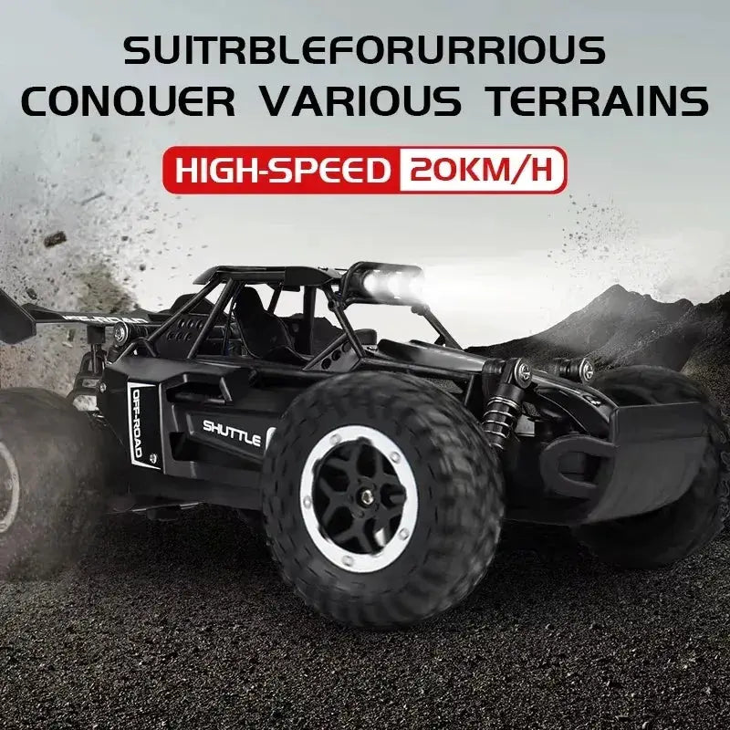 Off-Road RC Car With LED Lights 2WD Remote-Control Outdoors - ToylandEU