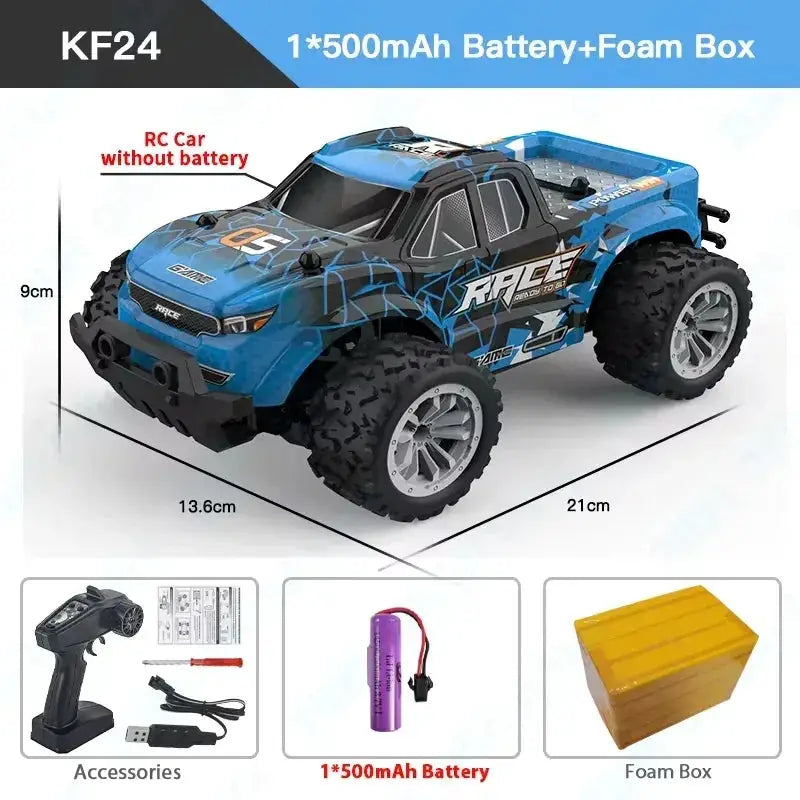 Off-Road RC Car With LED Lights 2WD Remote-Control Outdoors - ToylandEU