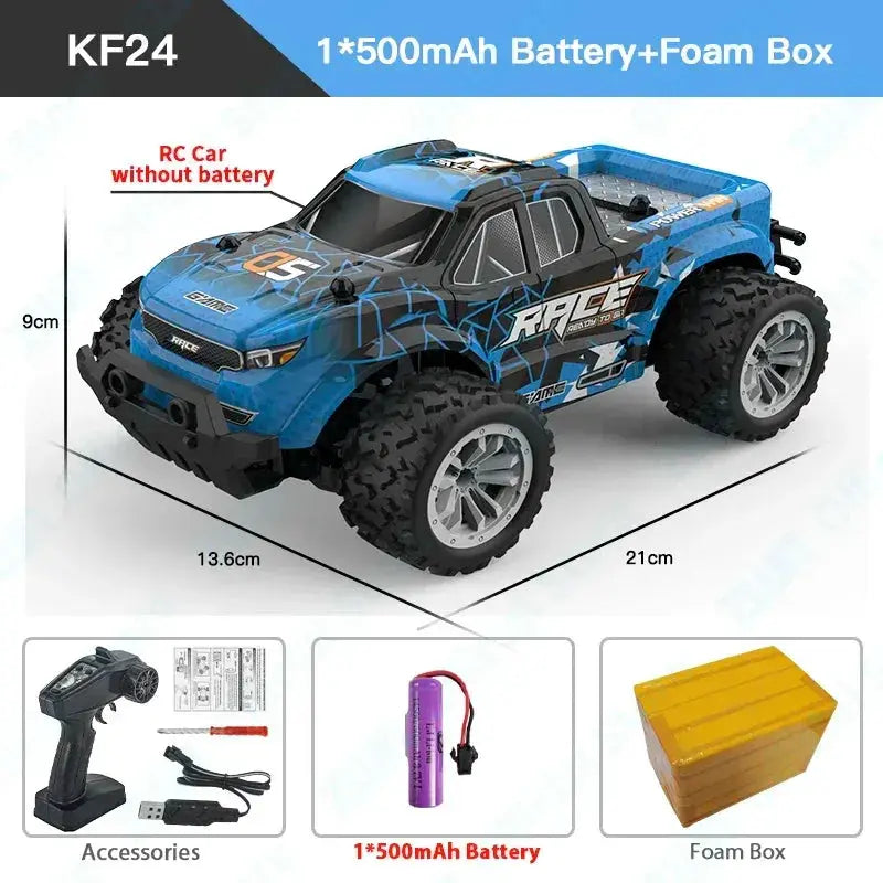 Off-Road RC Car With LED Lights 2WD Remote-Control Outdoors - ToylandEU