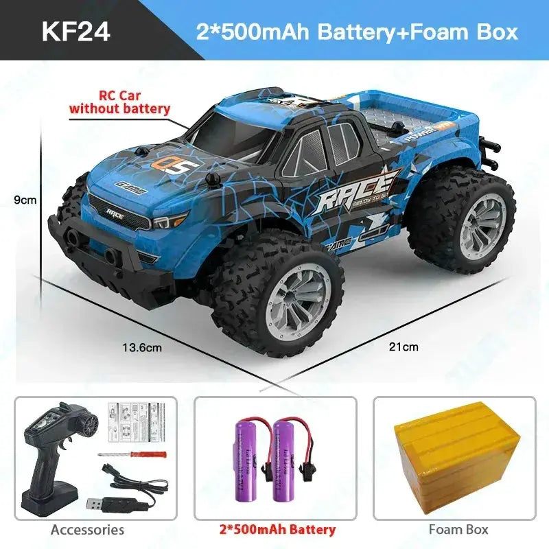 Off-Road RC Car With LED Lights 2WD Remote-Control Outdoors - ToylandEU