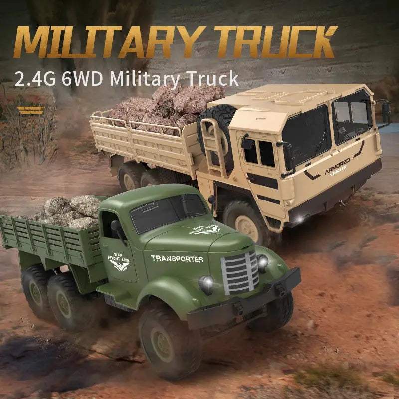  Off Road Six Wheels RC Car Military Truck Rugged Fun -  ToylandEU™