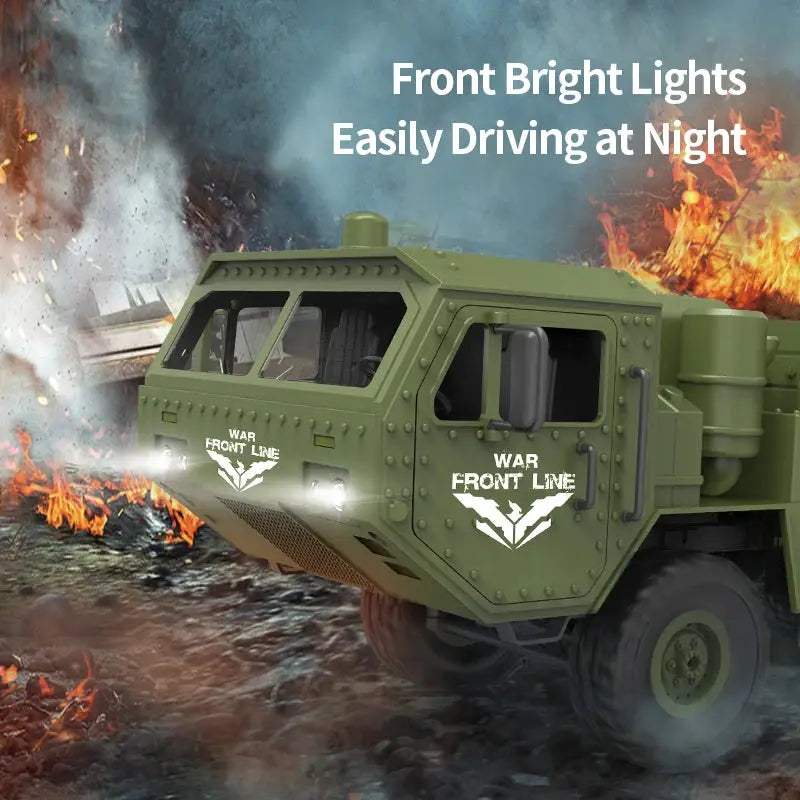  Off Road Six Wheels RC Car Military Truck Rugged Fun -  ToylandEU™
