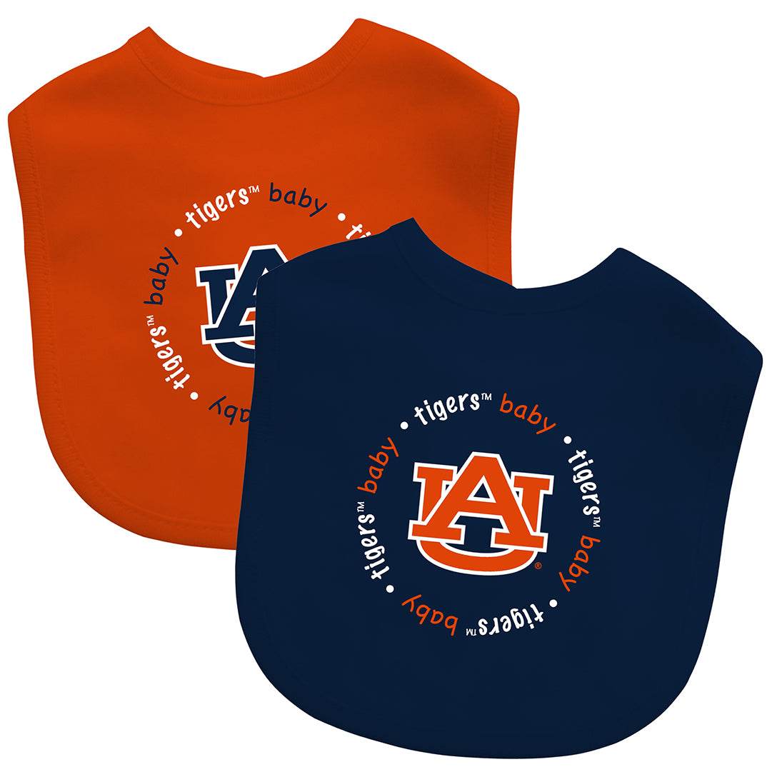 Official Auburn Tigers Baby Bib 2 Pack Embroidered Logo - ToylandEU