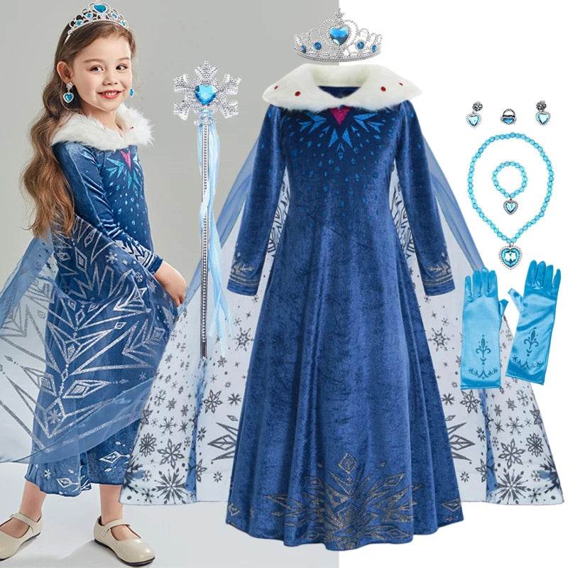Official Disney Girls Costume Snow Queen Dress For Parties - ToylandEU