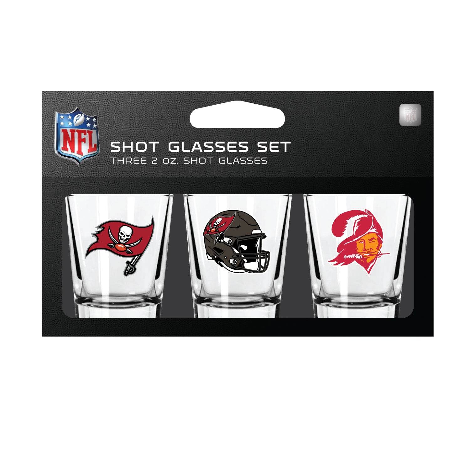 Official Tampa Bay Buccaneers Shot Glass Set 3 Pack - ToylandEU