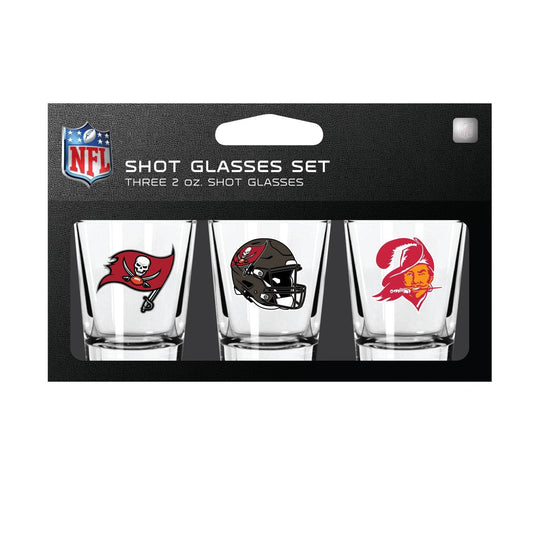 Official Tampa Bay Buccaneers Shot Glass Set 3 Pack - ToylandEU