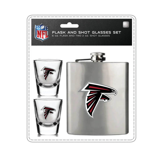 Officially Licensed Atlanta Falcons Flask And Shot Glass Set - ToylandEU