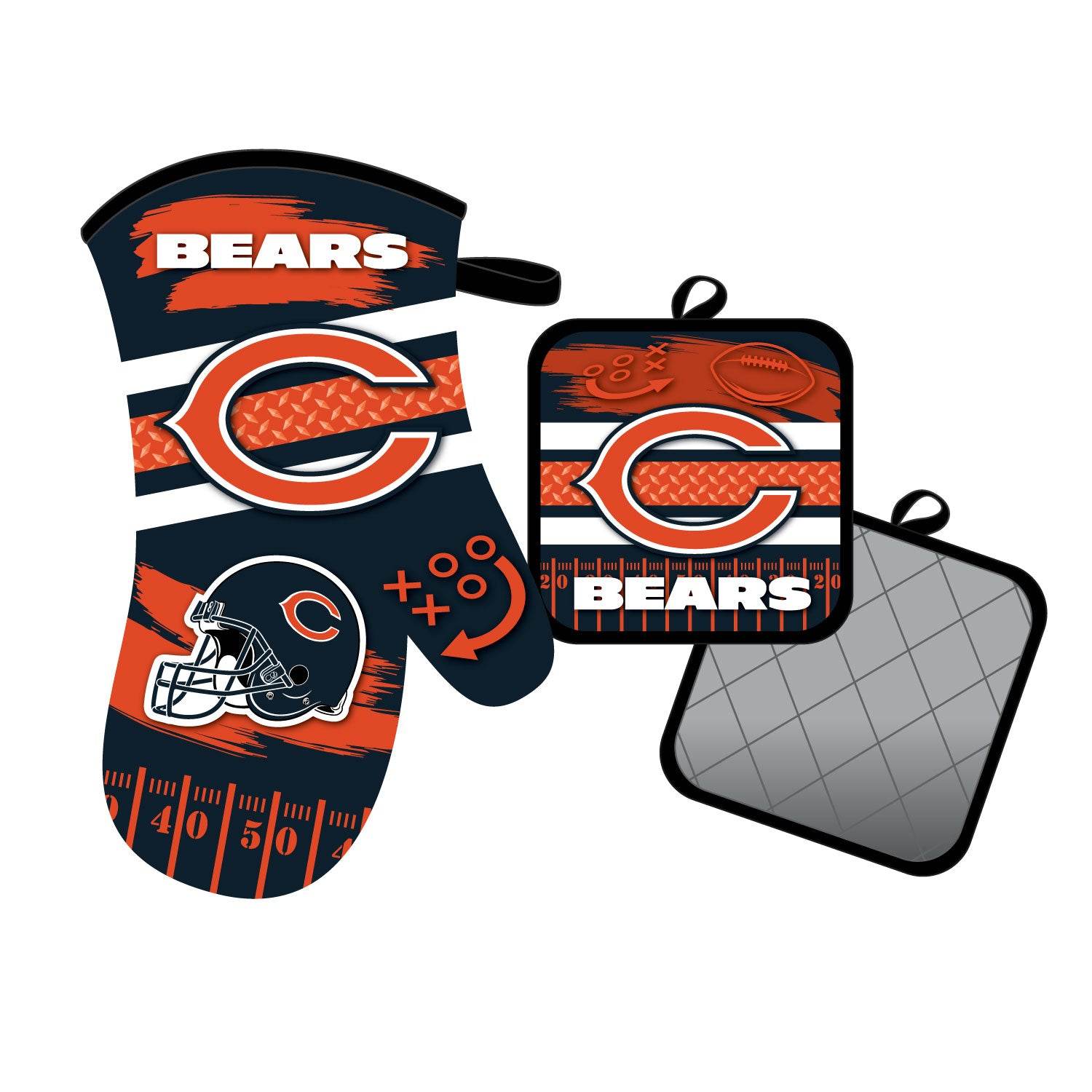 Officially Licensed Chicago Bears Oven Mitt And Pot Holder - ToylandEU