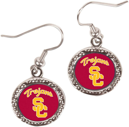 Officially Licensed USC Trojans Round Logo Earrings - ToylandEU