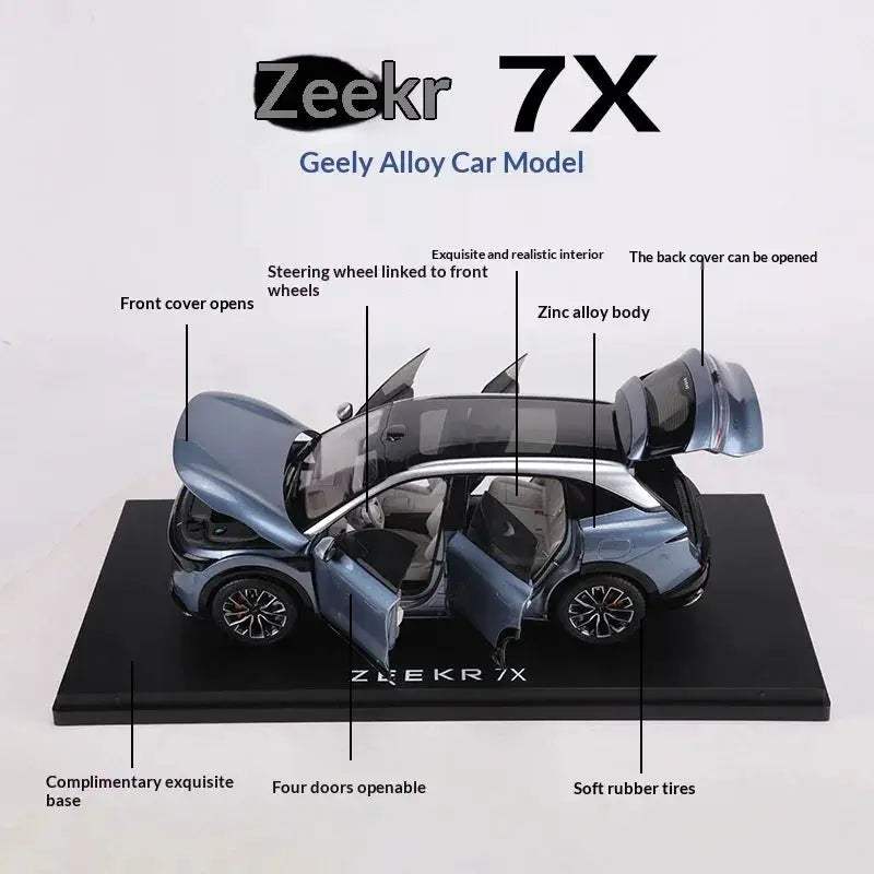 Officially Licensed ZEEKR 7X One Eighteenth Scale Diecast Car Model - ToylandEU