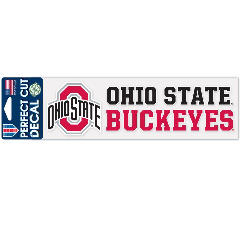 Ohio State Buckeyes 3x10 Perfect Cut Wordmark Decal Color - ToylandEU
