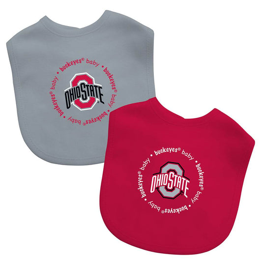 Ohio State Buckeyes Baby Bibs 2 Pack Officially Licensed - ToylandEU
