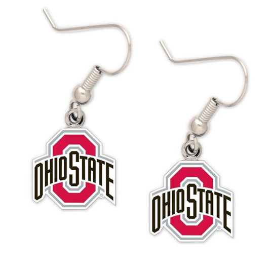 Ohio State Buckeyes Earrings Dangle Style Logo Design - ToylandEU