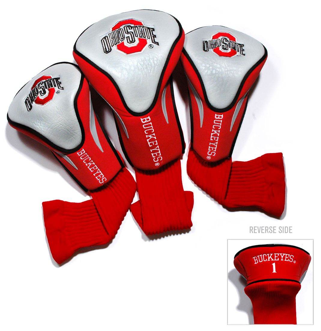 Ohio State Buckeyes Golf Club 3 Piece Contour Headcover Set - ToylandEU