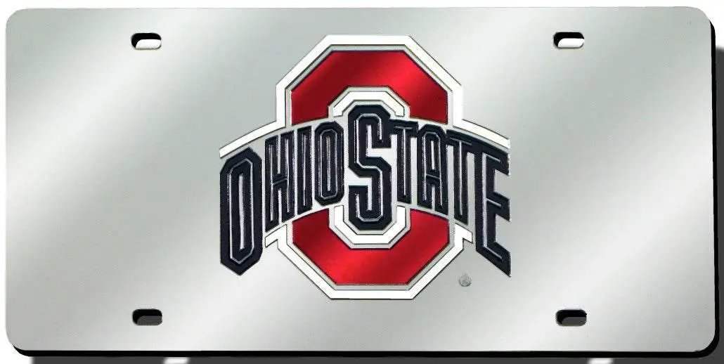  Ohio State Buckeyes License Plate Laser Cut Silver -  ToylandEU™