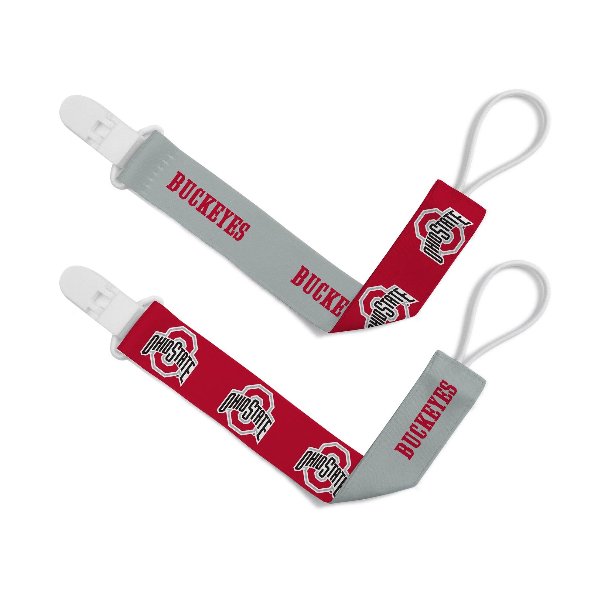 Ohio State Buckeyes Pacifier Clips 2 Pack With Team Logo - ToylandEU