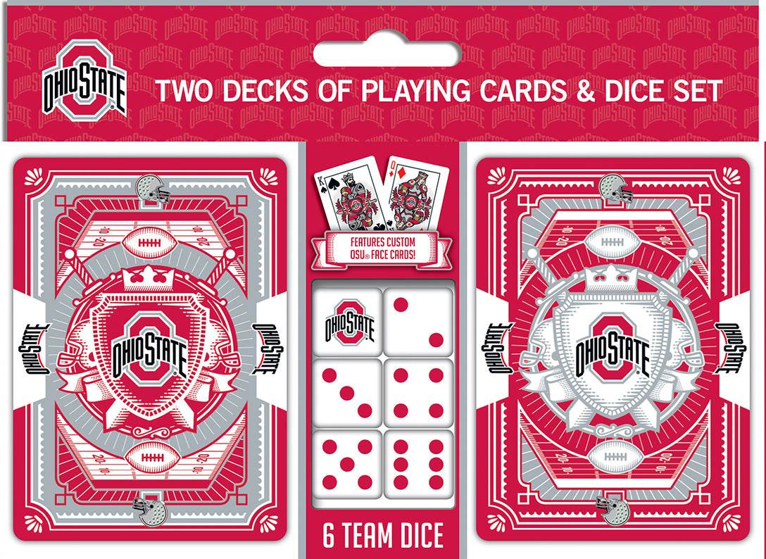 Ohio State Buckeyes Playing Cards And Dice Set Bundle - ToylandEU