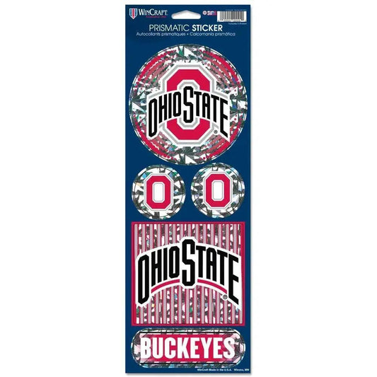  Ohio State Buckeyes Prismatic Sticker Sheet 4x12 Die Cut -  ToylandEU™