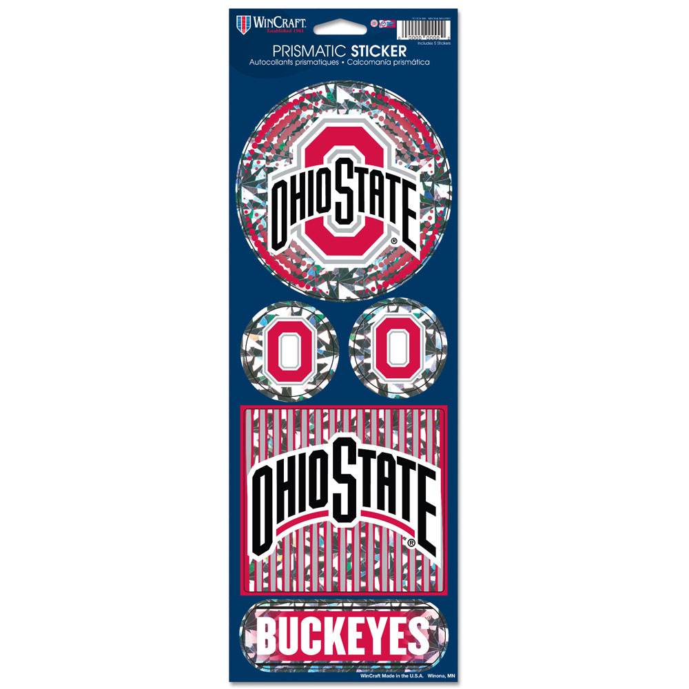 Ohio State Buckeyes Prismatic Sticker Sheet 4x12 Die Cut - ToylandEU