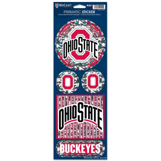 Ohio State Buckeyes Prismatic Sticker Sheet 4x12 Die Cut - ToylandEU