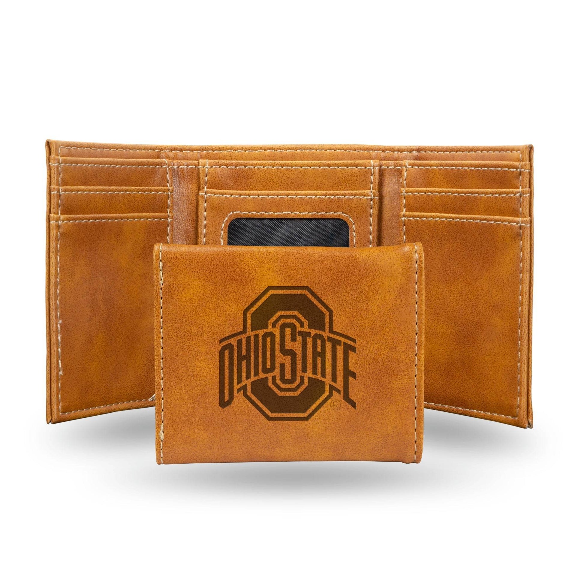 Ohio State Buckeyes Trifold Wallet Leather Laser Engraved - ToylandEU