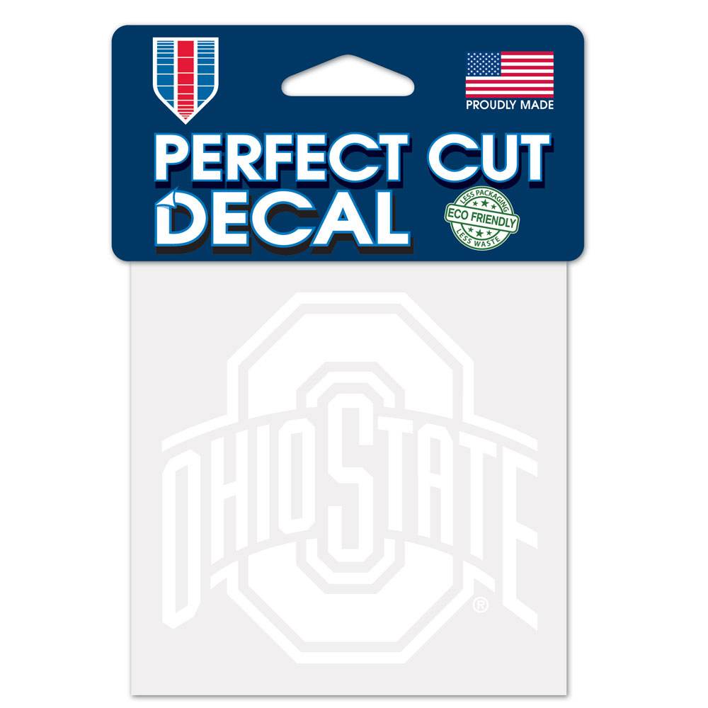 Ohio State Buckeyes White 4x4 Vinyl Decal Perfect Cut - ToylandEU