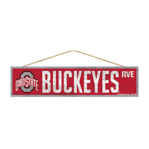 Ohio State Buckeyes Wood Avenue Sign 4x17 Inch Wincraft - ToylandEU
