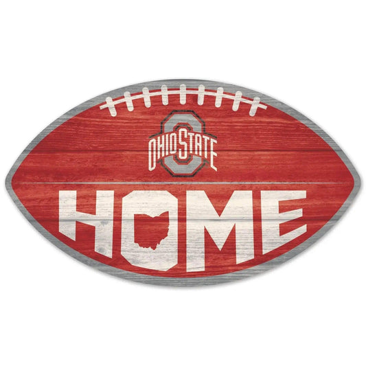  Ohio State Buckeyes Wood Football Shape Sign Decor -  ToylandEU™