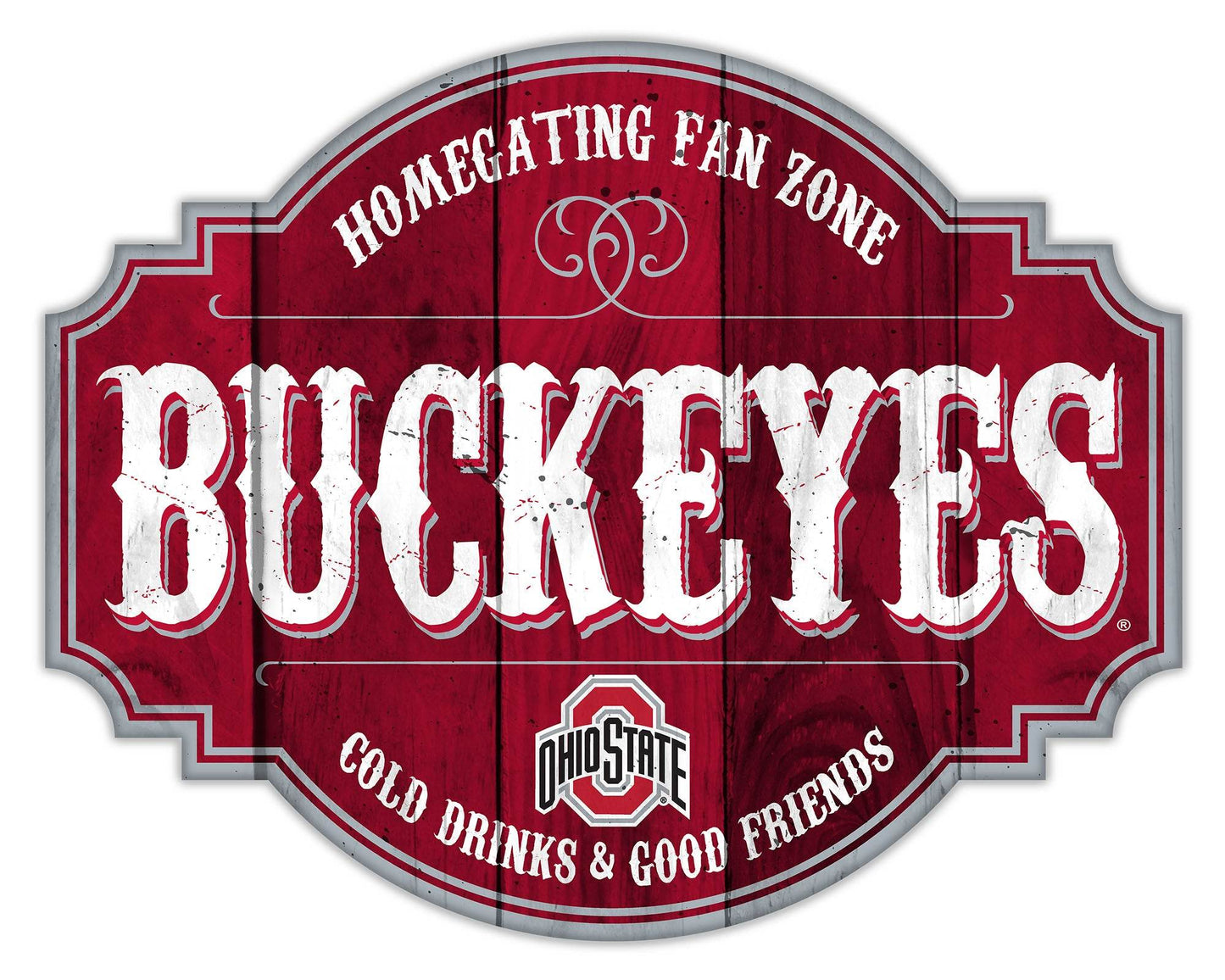 Ohio State Buckeyes Wood Sign 12 Inch Homegating Tavern - ToylandEU