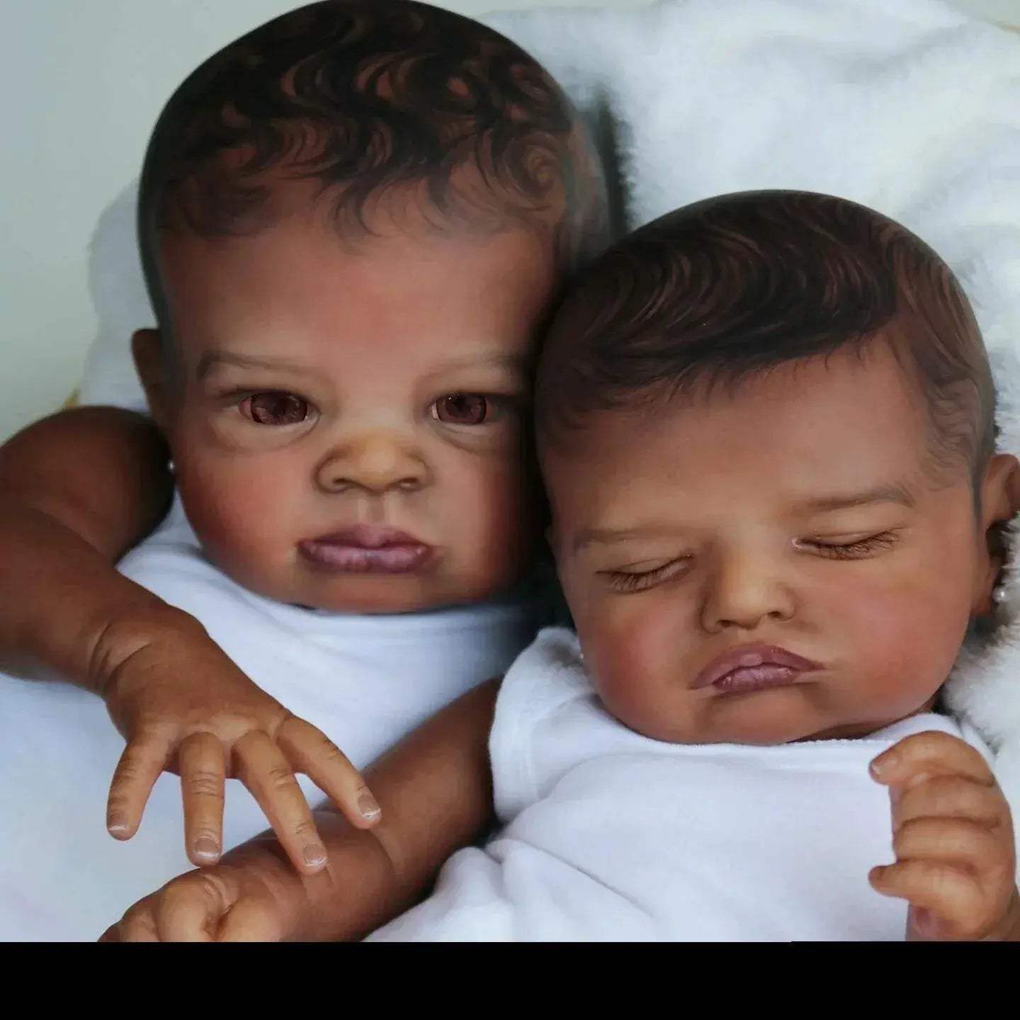 Oil Painted Dark Skin Reborn Doll 45cm Lifelike Rosalie - ToylandEU