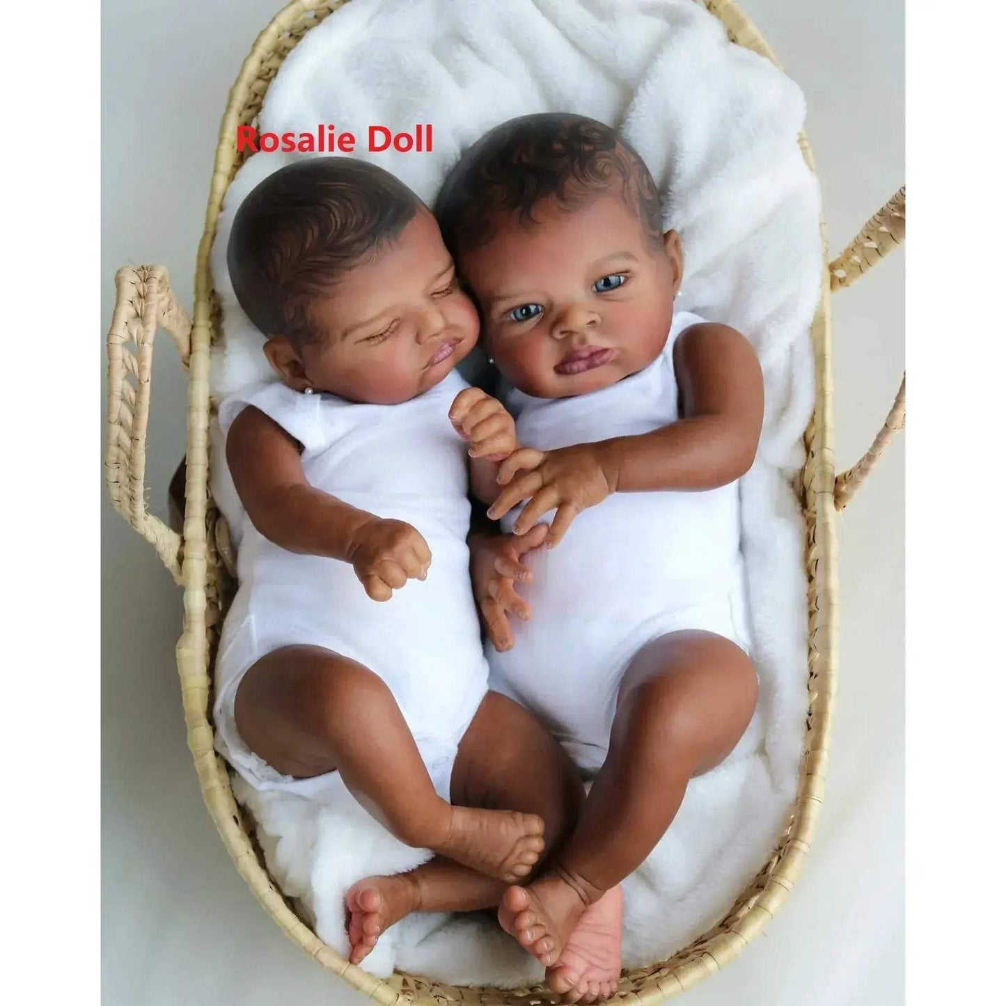 Oil Painted Dark Skin Reborn Doll 45cm Lifelike Rosalie - ToylandEU