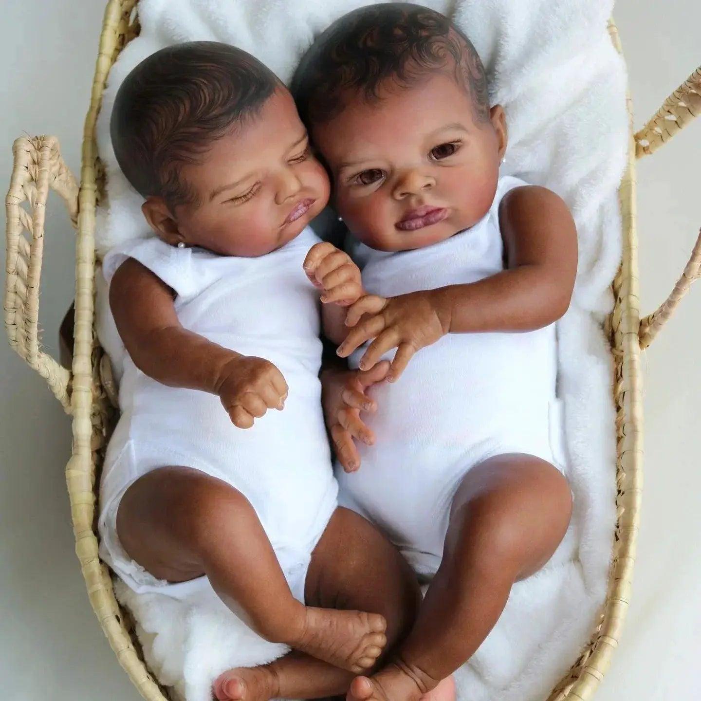  Oil Painted Dark Skin Reborn Doll Limited Rosalie 45cm -  ToylandEU™