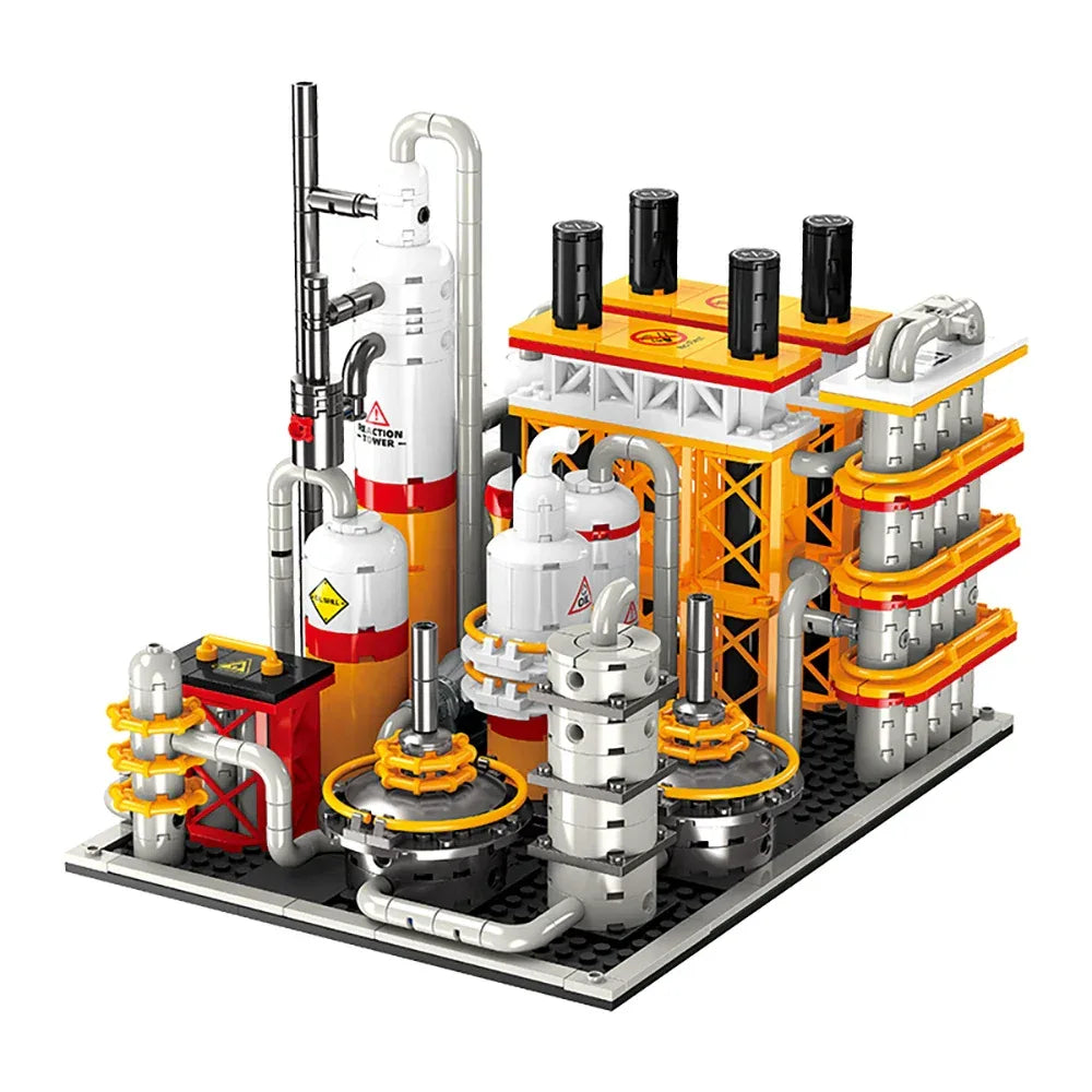 Oil Refinery Building Block Set for Creative STEM Play - ToylandEU