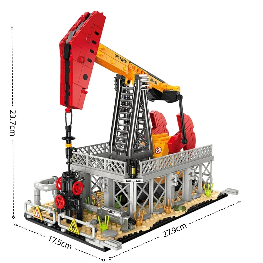 Oil Refinery Building Block Set for Creative STEM Play - ToylandEU