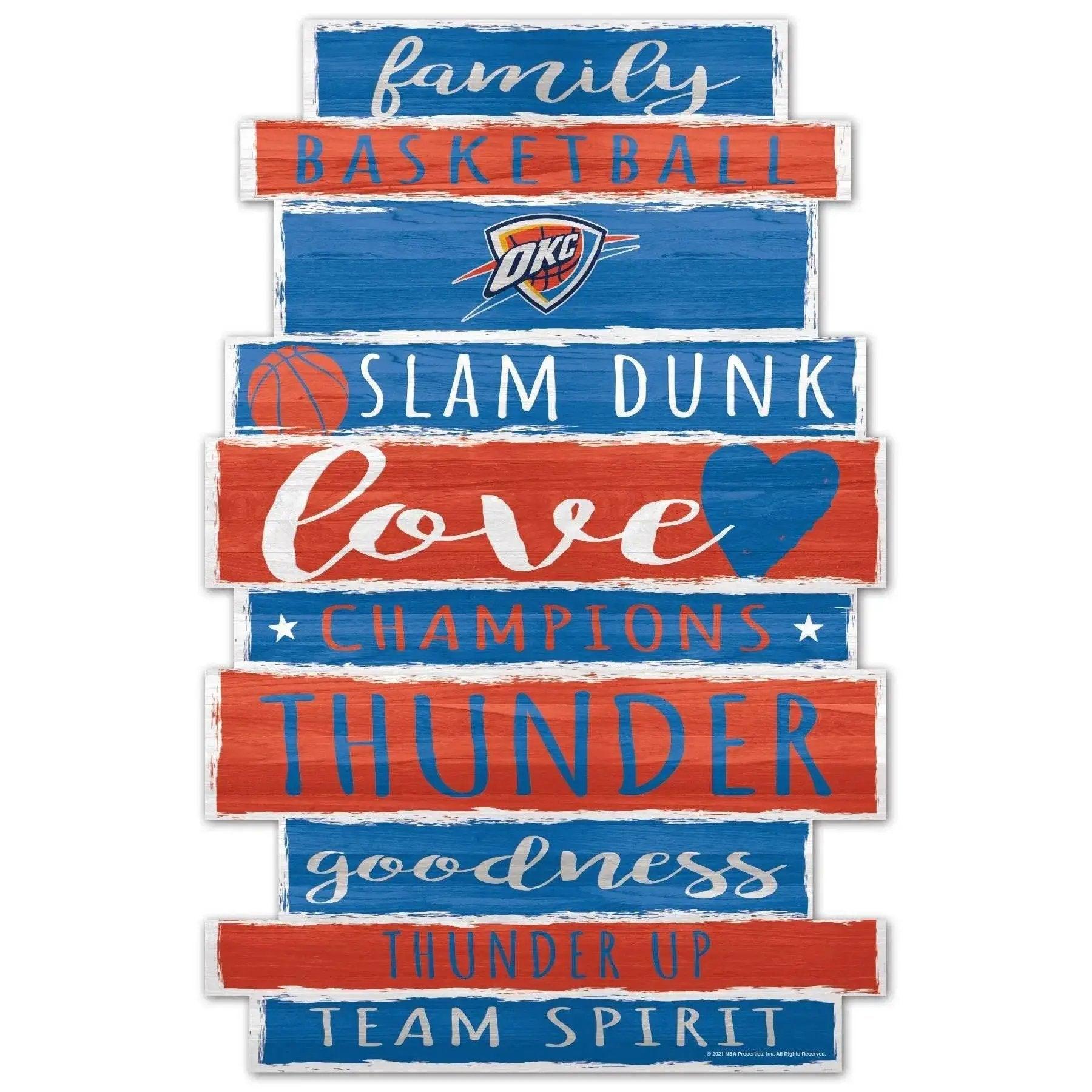  Oklahoma City Thunder 11x17 Wood Family Word Sign Display -  ToylandEU™